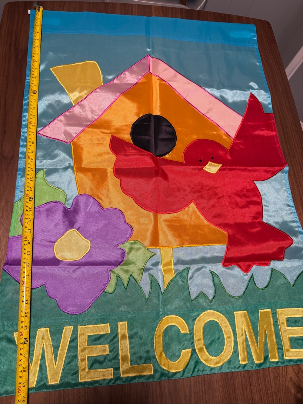 Welcome Garden FlagBright Bird & Birdhouse, Valentines, Fall, & Christmas 28X40